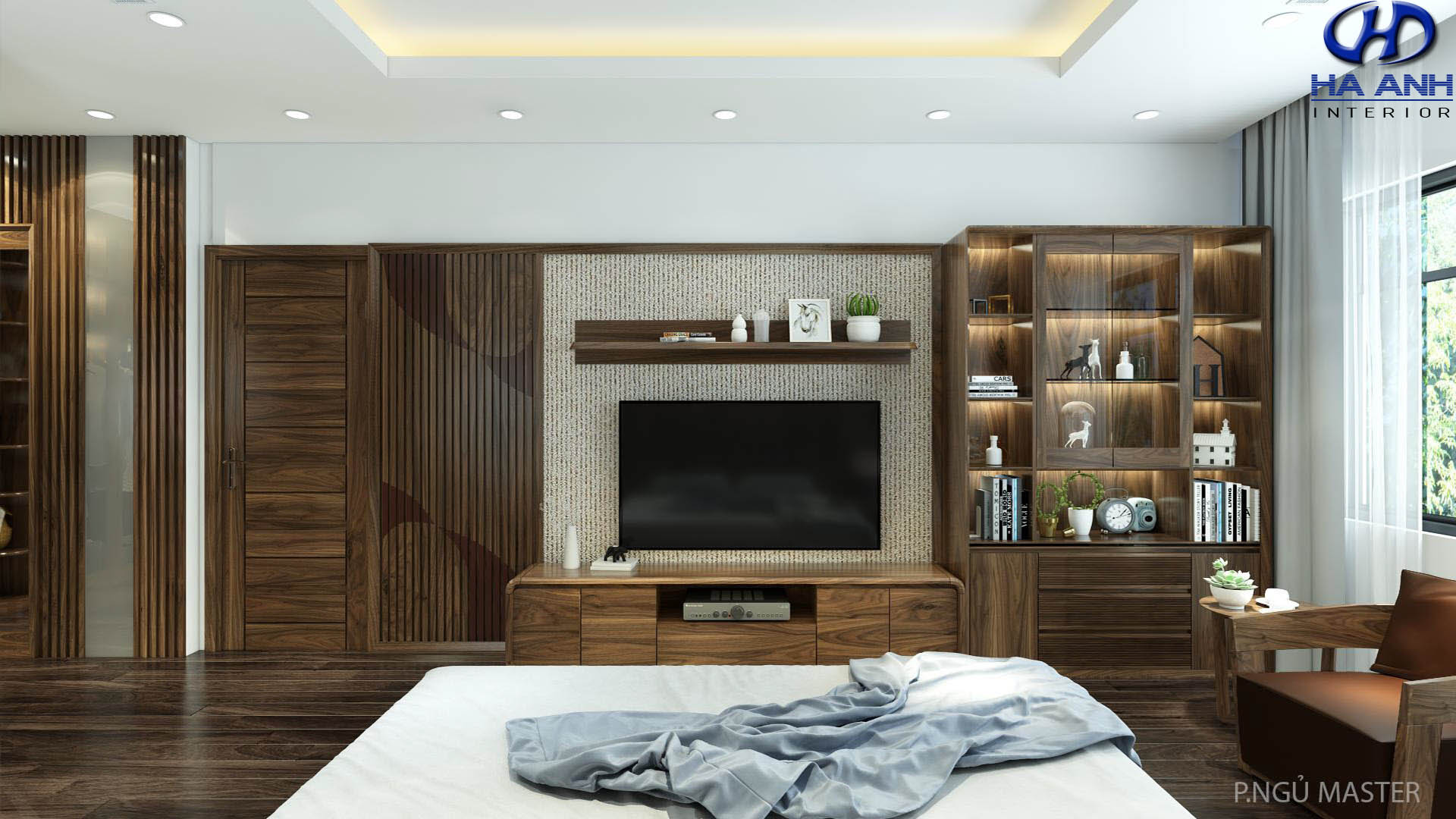 Kệ tivi kết hợp tủ trang trí
