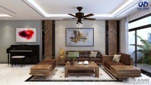 phòng khách bếp biệt thự Madarin