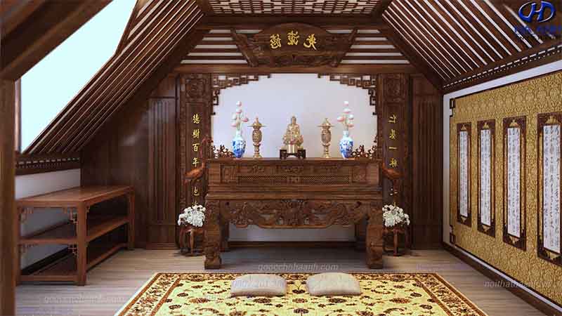 Mẫu Tủ Thờ Theo Kích Thước Phòng Thờ