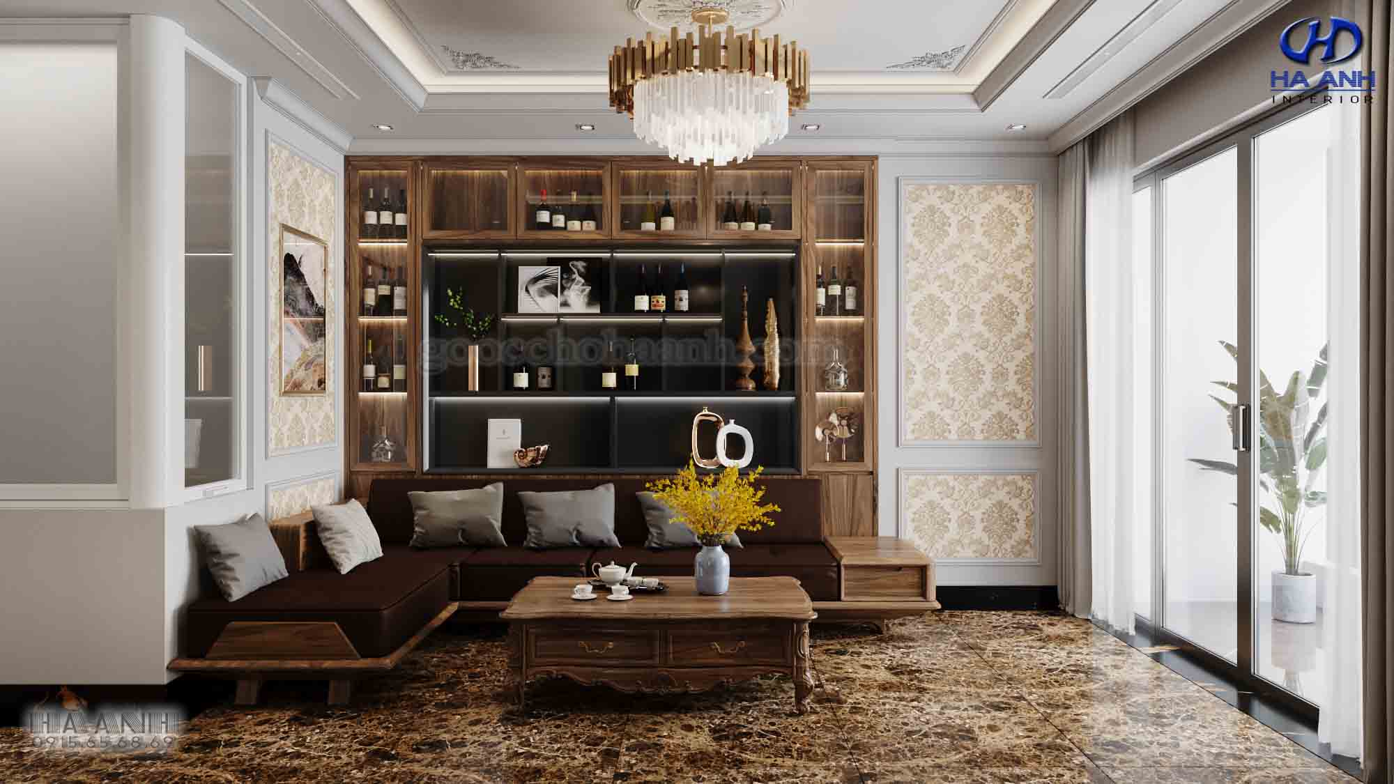 Báo giá sofa gỗ óc chó mới nhất
