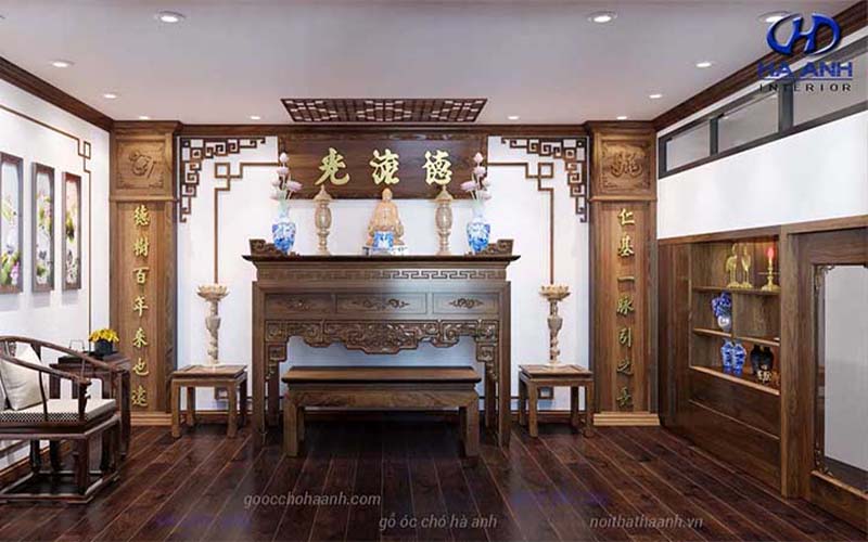 thi công nội thất phòng thờ