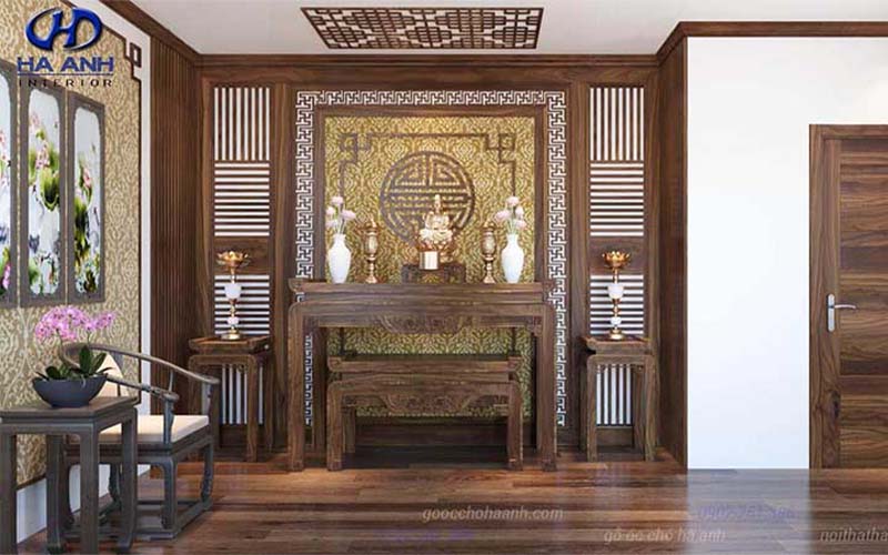 thi công nội thất phòng thờ
