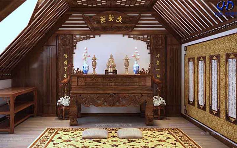 thi công nội thất phòng thờ