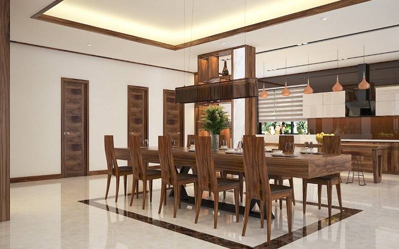 giá bàn ghế ăn gỗ óc chó