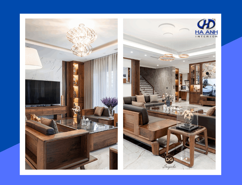Thi công nội thất gỗ óc chó Nghệ An